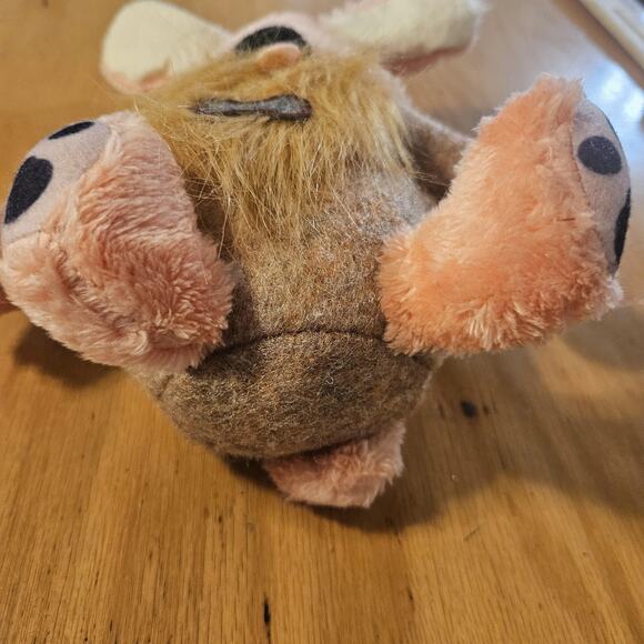 Dog Gnome Plush Shelf Sitter Bearded Pink Ears Brown Bone Paw Pads Stuffed Toy - Picture 4 of 8